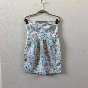 NWT Forever 21 strapless floral mini dress size L